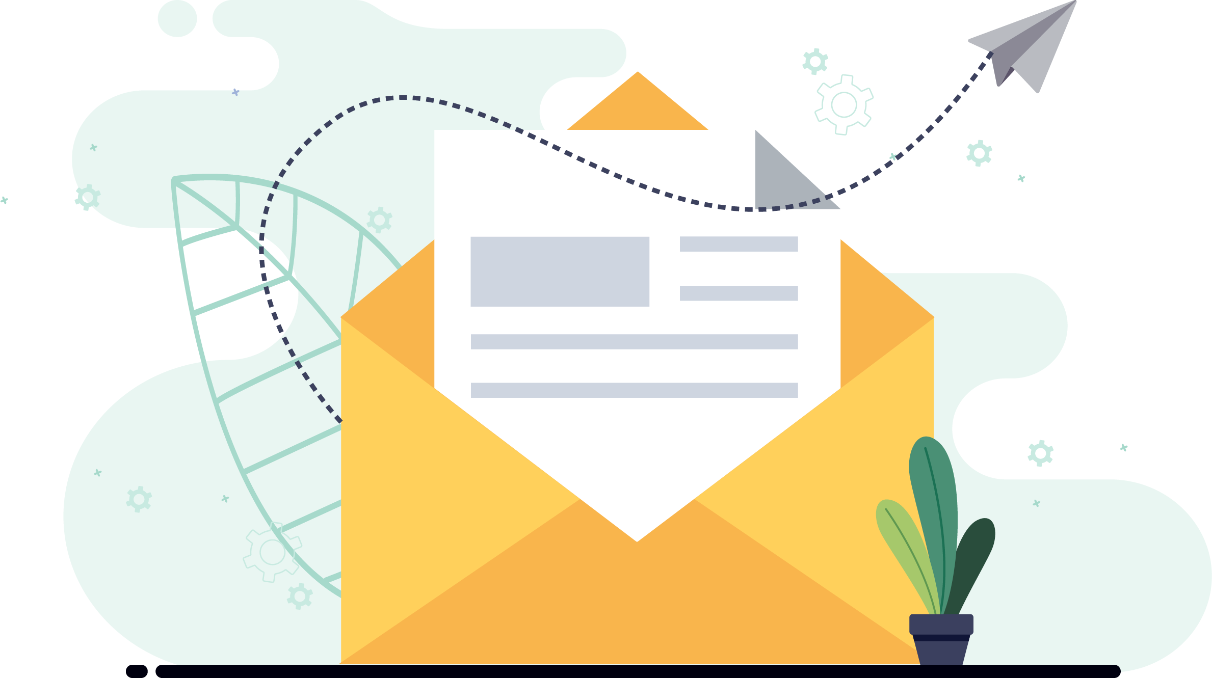 Envelope open, referencing how Visuallz Digital Marketing can handle your email marketing needs.